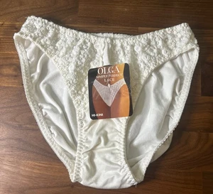 Vtg Olga HI-KINI Panties Second Skin Sz S NWT Simply Perfect Lace Back Seam RARE - Picture 1 of 5