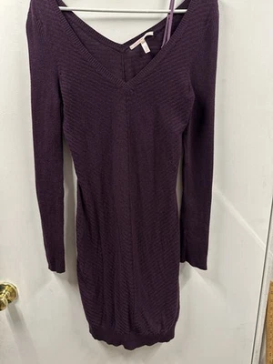 Vestido Suéter Tejido Victorias Secret Para Mujer’s M Mezcla Cachemira Púrpura Manga Larga Foto 1 de 4