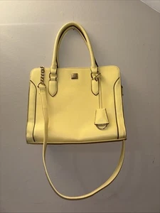 Nine West Women's Coralia Me Time Satchel Yellow Handbag EUC - Picture 1 of 9