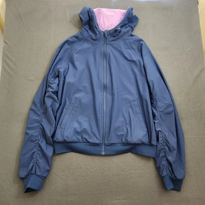 Chaqueta Fabletics Mujer M Azul Marino Púrpura Cremallera Completa Amara Reversible Manga Acanalada Foto 1 de 4