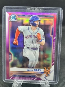 Brett Baty 2021 Bowman Chrome Prospects Fuchsia Refractor #'d /199 #BCP-237 - Bild 1 von 2