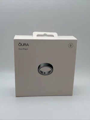 NEW (OPEN BOX) Oura ring gen 4 -size 8 - Brushed Silver - Image 1 of 4