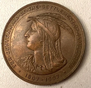 1907 JAMESTOWN MEDAL - Picture 1 of 2