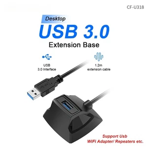 USB3.0 Extension Cable Base High Speed 1.2M Desktop Extension cable Usb Extender - Picture 1 of 9