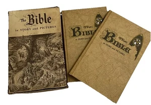 Vintage 1956 The Bible in Story and Pictures Hardcover 2 Volume Set with Box - Picture 1 of 2