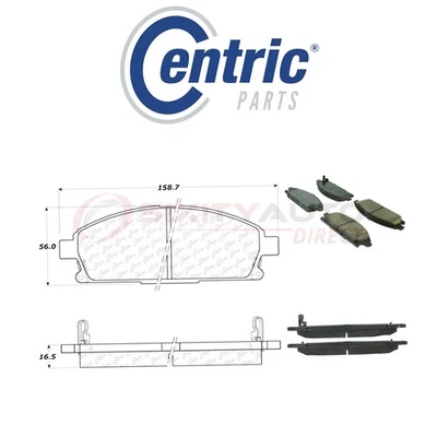Centric Fleet Disc Brake Pads w Hardware for 2002-2007 Nissan X-Trail 2.5L bp Foto 1 de 4
