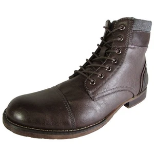 Steve Madden Hombres Tegan Con Cordones Puntera Botines Zapatos, Marrón, EE. UU. 8.5 - Imagen 1 de 3