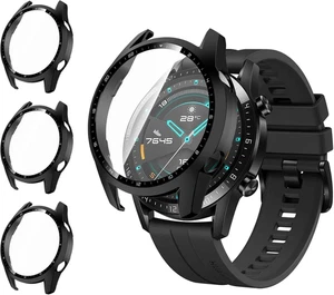 【3 Pezzi Cover per Huawei Watch GT2 46 Mm, Protezione Schermo in Vetro Temperato - Foto 1 di 12