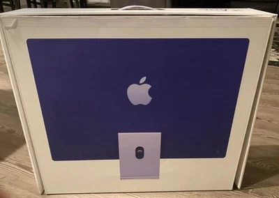2021 Apple I Mac Desktop Computer Used with All Parts and Original Box Purple - Image 1 of 4