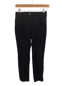 GERRY WEBER Womens Size UK 10 Navy Blue Straight Leg Chino Trousers PRE-LOVED - Picture 1 of 7