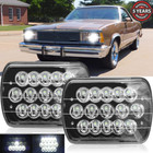 Pair 7x6 LED Headlights High Low Beam For Chevy Corvette 1978-1981 El Camino Chevrolet Sprint