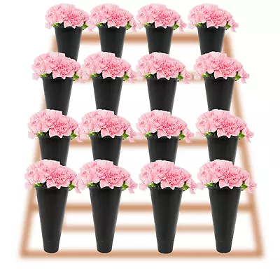 16 piezas cubos de flores de plástico cubos de exhibición de flores exhibición de flores de boda Foto 1 de 4