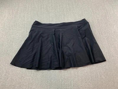 Classic Swim Skirt Swimsuit Bottom Womens Size XXL Black Silky Skater Style - Image 1 of 4