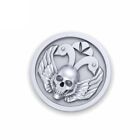 Winged Skull Lapel Pin Skull And Wings Lapel Pin Sterling Silver Gothic Jewelry