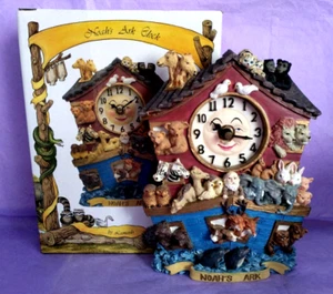 298 Impresionante Reloj de Cuarzo Arca de Noé 1994 Vintage 3D Leonardo Resina Animales Regalo - Imagen 1 de 14