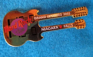 NIAGARA FALLS CLUB CANADA GRAND OPENING GOLD DOUBLE N GUITAR Hard Rock Cafe PIN - Picture 1 of 1