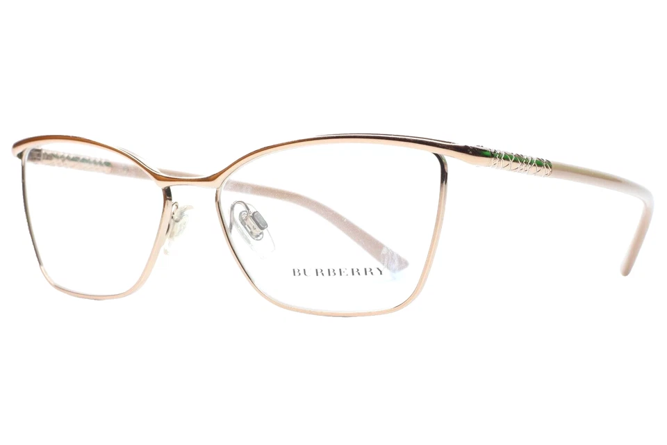 博柏利 B1209 1129 玫瑰金金属设计师豪华意大利眼镜 53-15-135 毫米 — 第 1/4 张图片