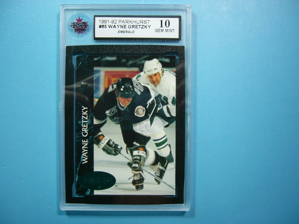 1991/92 PARKHURST EMERALD ICE NHL HOCKEY CARD #65 WAYNE GRETZKY KSA 10 GEM MINT - Image 1 of 3