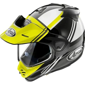 Motorcycle Helmet Arai M Tour-X5 Cosmic - Enduro with Visor Fluogelb Weiß - Picture 1 of 2