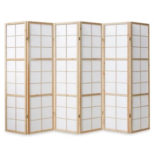 Paravent Raumteiler Trennwand Holz Sichtschutz Spansiche Wand 6 fach Homestyle4u - Bild 1 von 8