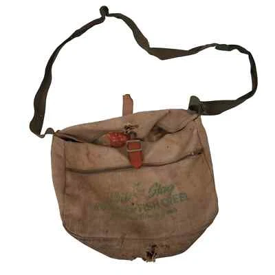 Vintage Distressed White Stag PVC Lined Canvas Game Bag - Image 1 of 4