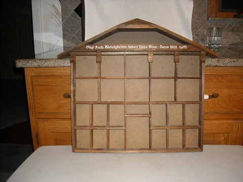 Vintage Wood House Shaped Trinket Knick Knack Shelf Curio Display Cover