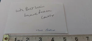 LYNNE PEARSON HANDSIGNIERTE KARTE UND COA - MACHEN SIE UNS EIN ANGEBOT KRÖNUNGSSTRASSE - Bild 1 von 1