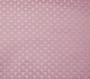 Scalamandre LIlac Rosa Diamanten Gold Punkte Seide/Baumwolle Stoff 51"W Polsterung  - Bild 1 von 3