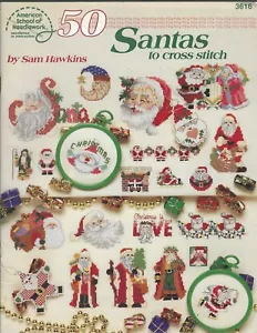 50 Babbo Natale a punto croce ~ Scuola americana di cucito - volantino 3616 - Foto 1 di 2
