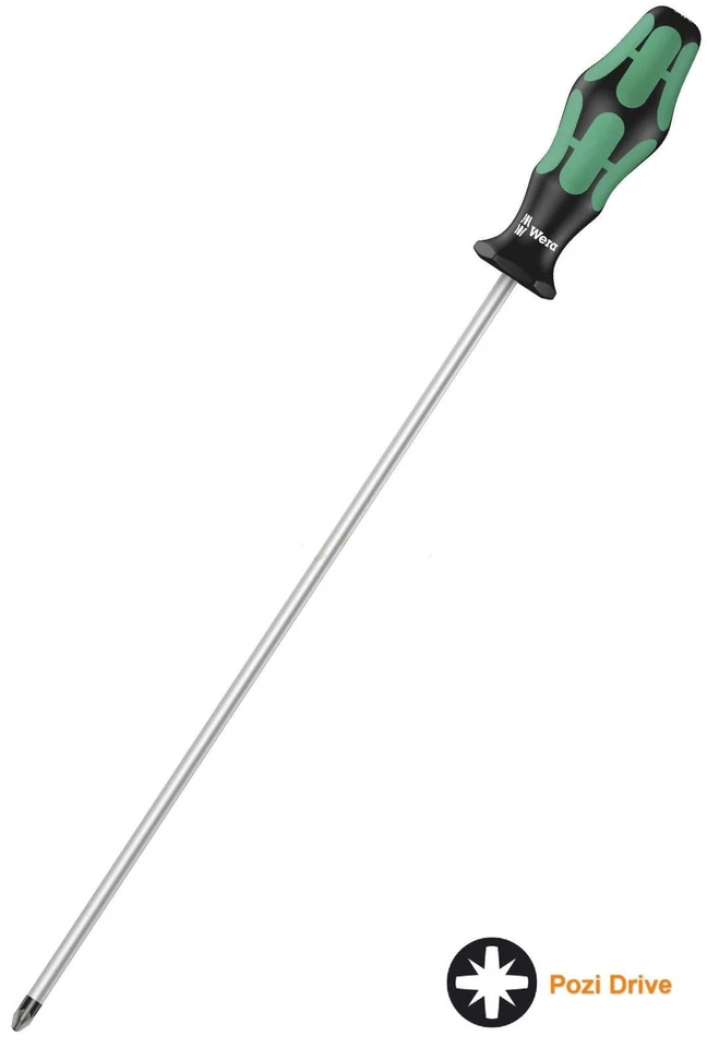 Wera 009319 Kraftform Plus 350 Extra Long Pozi Screwdriver PZ2 x 300mm - Image 1 of 1