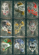 2001-02 BETWEEN THE PIPES MASK BLUE & SILVER/300 NHL HOCKEY CARD SEE LIST