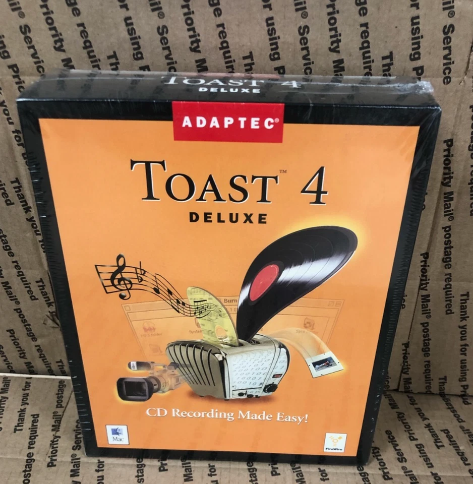 Adaptec Toast 4 Deluxe Mac Music CD Recording Editing Software