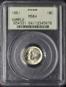 1961 Roosevelt Silver Dime PCGS MS64 Gen 3.0 OGH Sample Slab ✪COINGIANTS✪ - Picture 1 of 2