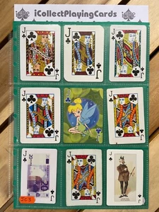 JC3 - Lot of 9 Single Swap Trading Playing Cards - Jack of Clubs - Various Backs - Picture 1 of 2