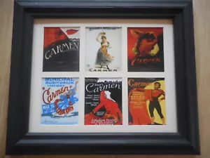 CARMEN - 6 OPERA POSTERS IN A MAT (Buy UNFRAMED $27 or FRAMED $50) - Picture 1 of 4