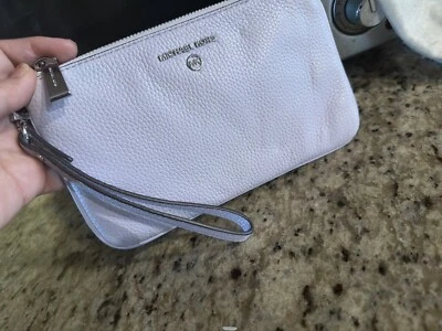 Bolso sin asas Michael Kors para mujer Bedford LG cremallera cuero púrpura nuevo Foto 1 de 4