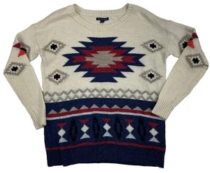 AMERICAN EAGLE Pullover Herren M beige blau Southwest Azteken Wollmischung Strick - Bild 1 von 11
