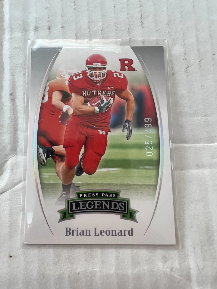 Brian Leonard 2007 Legends Rookie Card #S-52 Serial #025/499 - Image 1 of 1