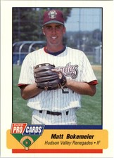 1994 Hudson Valley Renegades Fleer/ProCards #3390 Matt Bokemeier