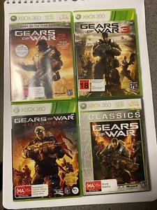 Xbox 360 Gears Of War Lot Of 4 With Manuals - Picture 1 of 7