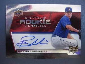 BILL WHITE 2008 UPPER DECK SPECTRUM ROOKIE AUTOGRAPH TEXAS RANGERS - Bild 1 von 1