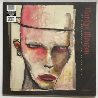 Marilyn Manson One Assassination Under God Pink & Blue Splatter Vinyl Record NEW - Image 1 of 3