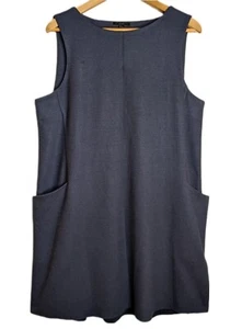 COS Dress L Pinafore Blue Shift Classic Sleeveless - Picture 1 of 5