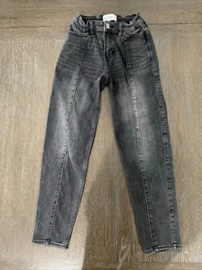 Abercrombie Kids High Rise mini mom jeans size 11/12 long (with adjustable waist - Picture 1 of 8