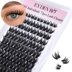 Lash Clusters Individual Lashes 72 pcs DIY Eyelash Extension Pack 8-16mm - Picture 1 of 1