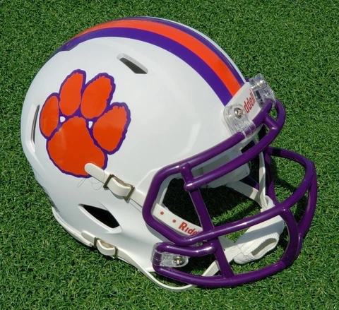 CLEMSON TIGERS WHITE CONCEPT FOOTBALL MINI HELMET Cover