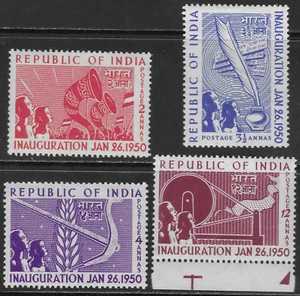 INDIA 1950 INAUGURATION OF REPUBLIC SET (4) MH. SG. 329 - 332. (C488) - Picture 1 of 2