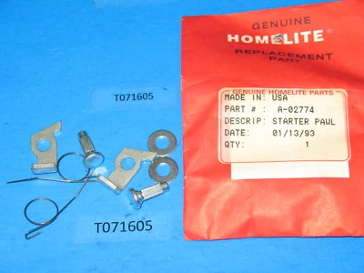 OEM HOMELITE A-02774 Kit de remache de resorte de trinquete, arranque de retroceso 250 300 motosierra Nuevo de Lote Antiguo Foto 1 de 2