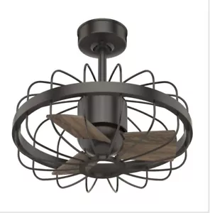 Hunter 16" Rustic Noble Bronze Caged Wall Control Ceiling Fan - Picture 1 of 1
