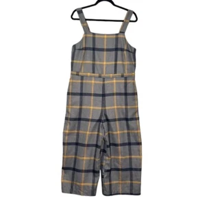 Mono para mujer Modcloth talla L gris a cuadros bolsillos recortados - Imagen 1 de 16